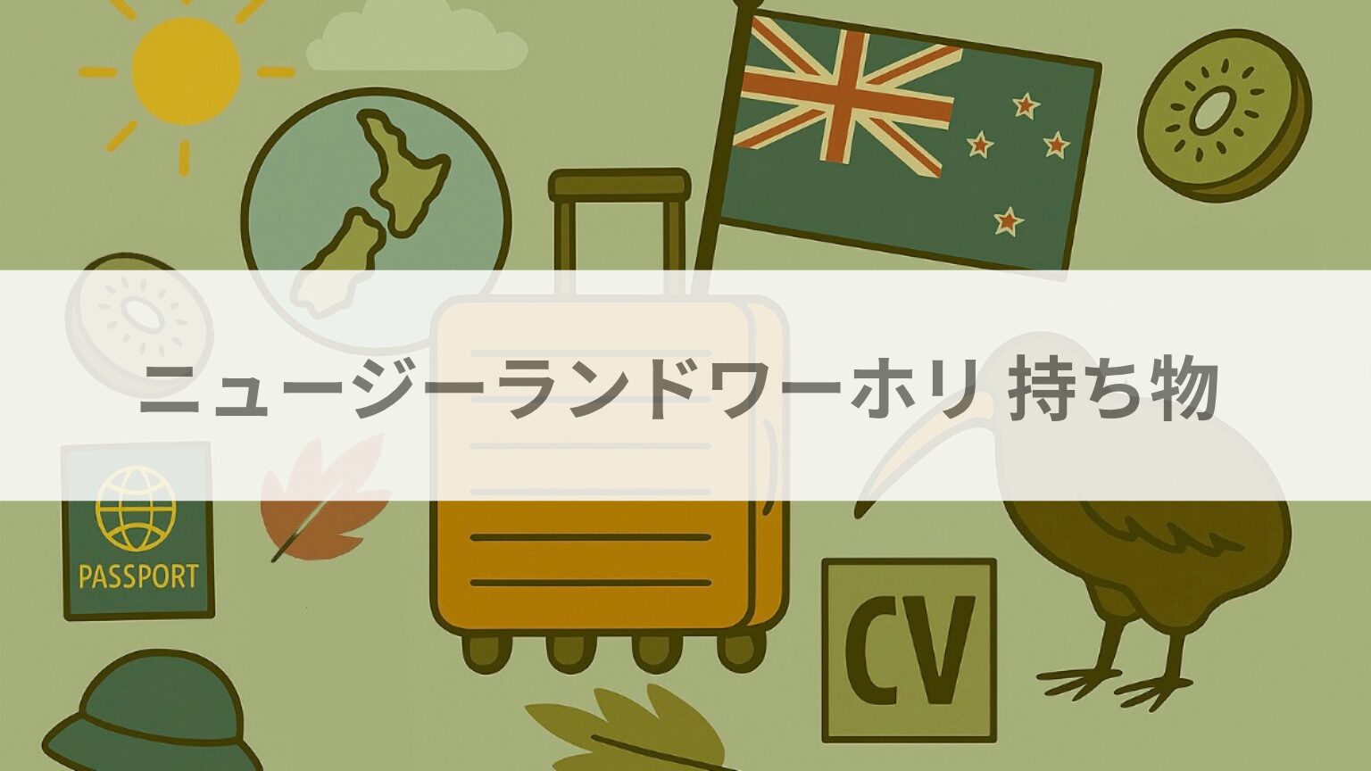 ニュージーランド ワーホリ 持ち物