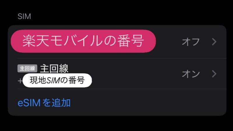 SIM回線設定iphone