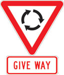 ラウンドアバウトの標識