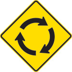 Roundabout aheadの標識